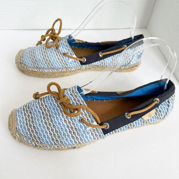 Sperry Top-Sider Katama Fish Espadrilles Boat Shoes Size 7.5 Flats Slip On - Picture 2 of 10